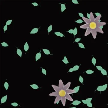 Floral ornamental vector pattern. Seamless design leafs texture. 스톡 일러스트