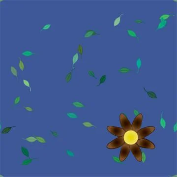 Floral ornamental vector pattern. Seamless design leafs texture. Illustrazione stock