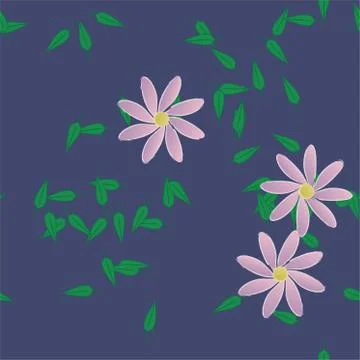 Floral ornamental vector pattern. Seamless design leafs texture. 스톡 일러스트