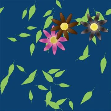 Floral ornamental vector pattern. Seamless design leafs texture. Stockillustratie