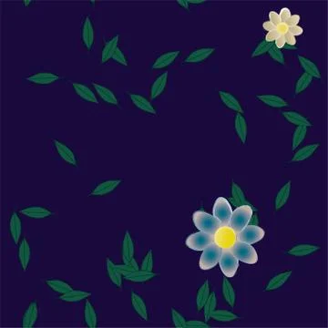 Floral ornamental vector pattern. Seamless design leafs texture. Illustrazione stock