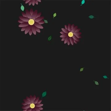 Floral ornamental vector pattern. Seamless design leafs texture. Illustrazione stock