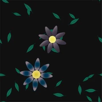 Floral ornamental vector pattern. Seamless design leafs texture. 스톡 일러스트