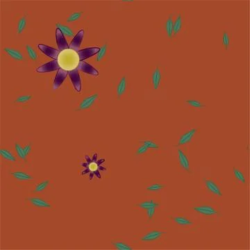 Floral ornamental vector pattern. Seamless design leafs texture. 스톡 일러스트