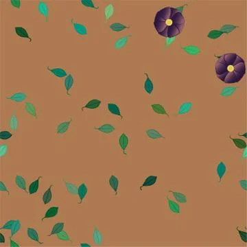 Floral ornamental vector pattern. Seamless design leafs texture. Illustrazione stock