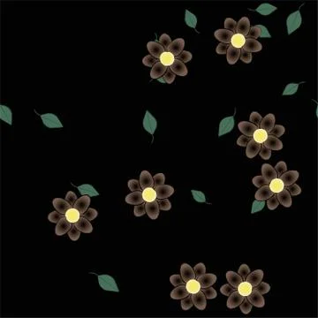 Floral ornamental vector pattern. Seamless design leafs texture. 스톡 일러스트