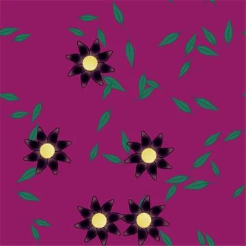 Floral ornamental vector pattern. Seamless design leafs texture. 스톡 일러스트