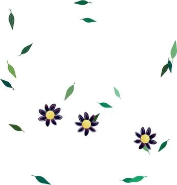Floral ornamental vector pattern. Seamless design leafs texture. Stockillustratie