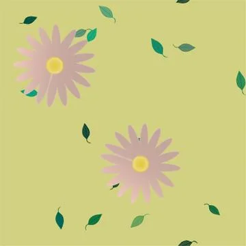 Floral ornamental vector pattern. Seamless design leafs texture. Stock Illustration