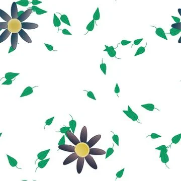 Floral ornamental vector pattern. Seamless design leafs texture. 스톡 일러스트