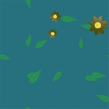 Floral ornamental vector pattern. Seamless design leafs texture. Stock Illustration