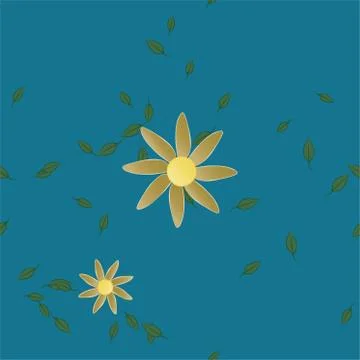 Floral ornamental vector pattern. Seamless design leafs texture. Stock Illustration