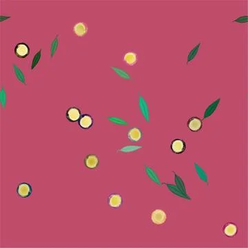 Floral ornamental vector pattern. Seamless design leafs texture. Stock Illustration