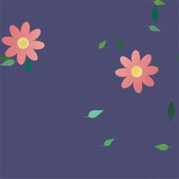 Floral ornamental vector pattern. Seamless design leafs texture. Stock Illustration