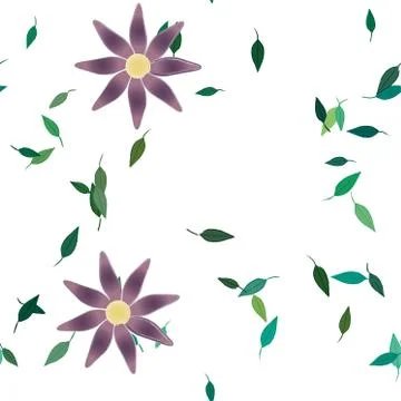 Floral ornamental vector pattern. Seamless design leafs texture. Stockillustratie