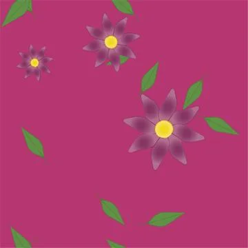 Floral ornamental vector pattern. Seamless design leafs texture. Stock Illustration