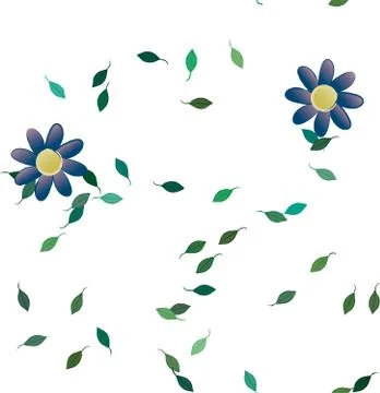 Floral ornamental vector pattern. Seamless design leafs texture. Illustrazione stock