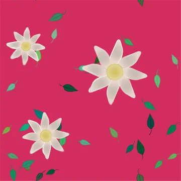 Floral ornamental vector pattern. Seamless design leafs texture. Illustrazione stock
