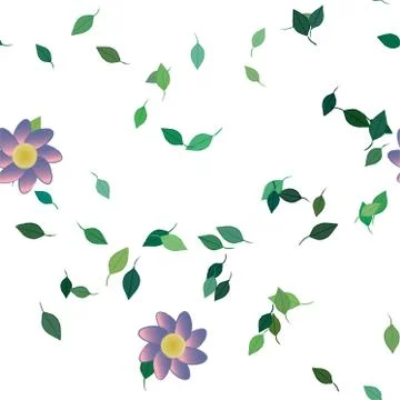 Floral ornamental vector pattern. Seamless design leafs texture. Illustrazione stock