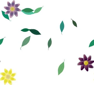 Floral ornamental vector pattern. Seamless design leafs texture. 스톡 일러스트