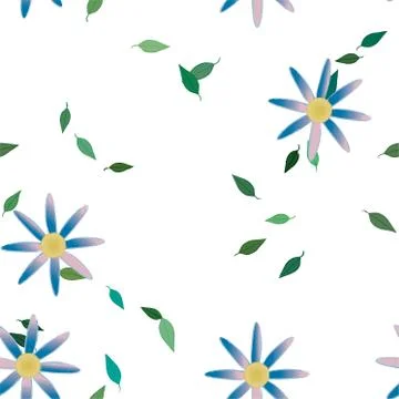 Floral ornamental vector pattern. Seamless design leafs texture. Illustrazione stock