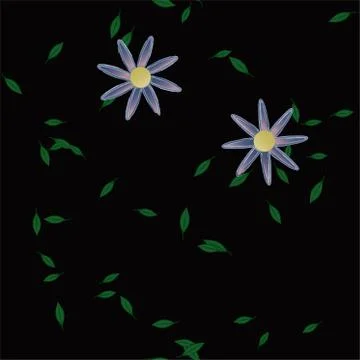 Floral ornamental vector pattern. Seamless design leafs texture. 스톡 일러스트