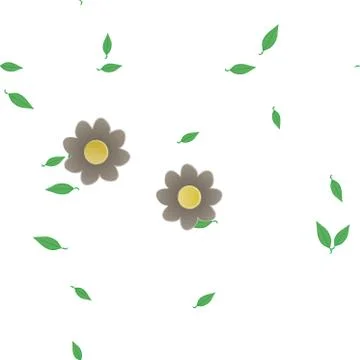 Floral ornamental vector pattern. Seamless design leafs texture. 스톡 일러스트