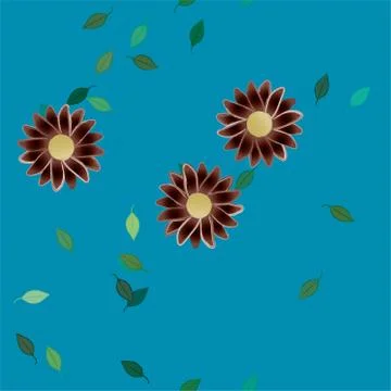 Floral ornamental vector pattern. Seamless design leafs texture. 스톡 일러스트