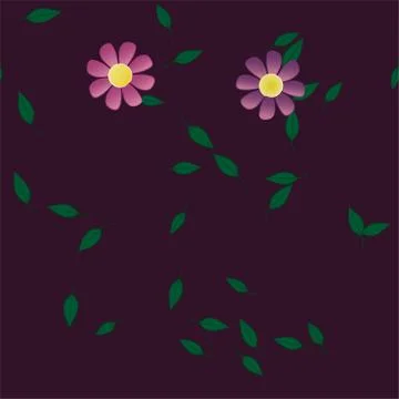 Floral ornamental vector pattern. Seamless design leafs texture. 스톡 일러스트