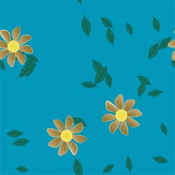 Floral ornamental vector pattern. Seamless design leafs texture. 스톡 일러스트