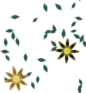 Floral ornamental vector pattern. Seamless design leafs texture. Illustrazione stock