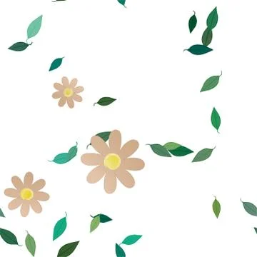 Floral ornamental vector pattern. Seamless design leafs texture. Stockillustratie