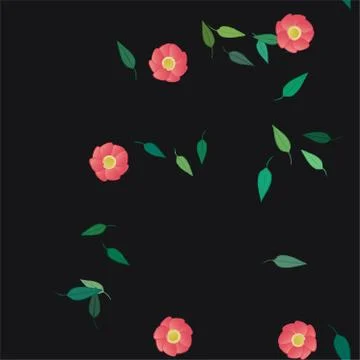 Floral ornamental vector pattern. Seamless design leafs texture. Stockillustratie