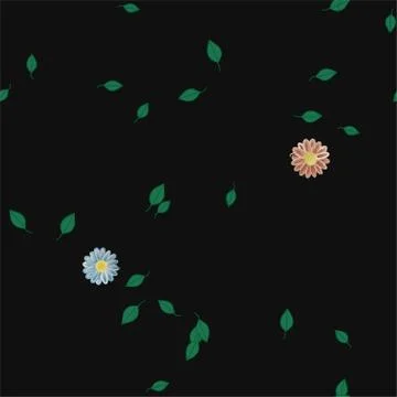 Floral ornamental vector pattern. Seamless design leafs texture. 스톡 일러스트
