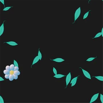 Floral ornamental vector pattern. Seamless design leafs texture. Illustrazione stock