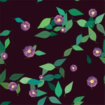 Floral ornamental vector pattern. Seamless design leafs texture. Stockillustratie