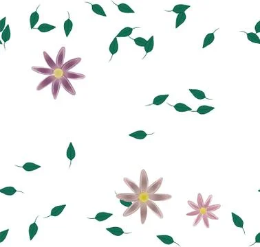Floral ornamental vector pattern. Seamless design leafs texture. 스톡 일러스트
