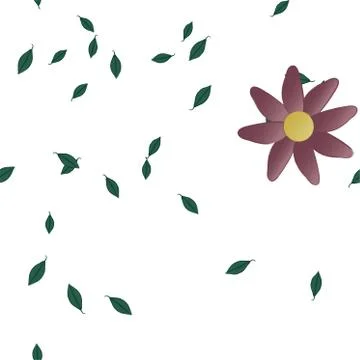 Floral ornamental vector pattern. Seamless design leafs texture. Illustrazione stock