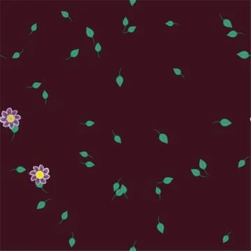 Floral ornamental vector pattern. Seamless design leafs texture. Stockillustratie