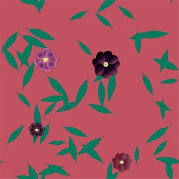 Floral ornamental vector pattern. Seamless design leafs texture. 스톡 일러스트