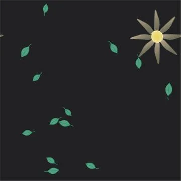 Floral ornamental vector pattern. Seamless design leafs texture. Stock Illustration