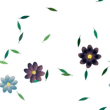 Floral ornamental vector pattern. Seamless design leafs texture. 스톡 일러스트