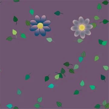 Floral ornamental vector pattern. Seamless design leafs texture. 스톡 일러스트
