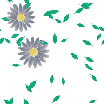 Floral ornamental vector pattern. Seamless design leafs texture. Illustrazione stock