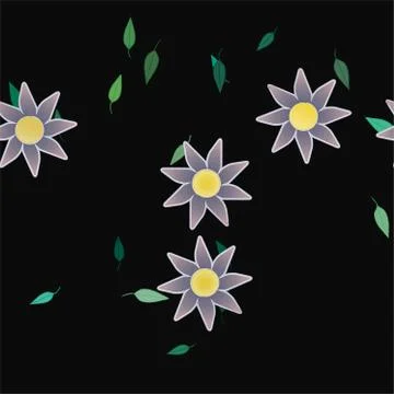 Floral ornamental vector pattern. Seamless design leafs texture. 스톡 일러스트