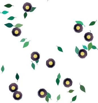 Floral ornamental vector pattern. Seamless design leafs texture. Stock Illustration