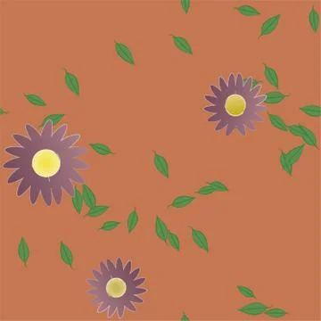 Floral ornamental vector pattern. Seamless design leafs texture. Stockillustratie