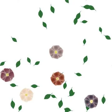 Floral ornamental vector pattern. Seamless design leafs texture. 스톡 일러스트