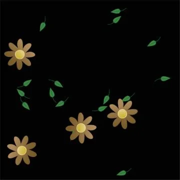 Floral ornamental vector pattern. Seamless design leafs texture. Stock Illustration