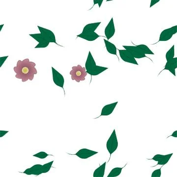 Floral ornamental vector pattern. Seamless design leafs texture. Stockillustratie